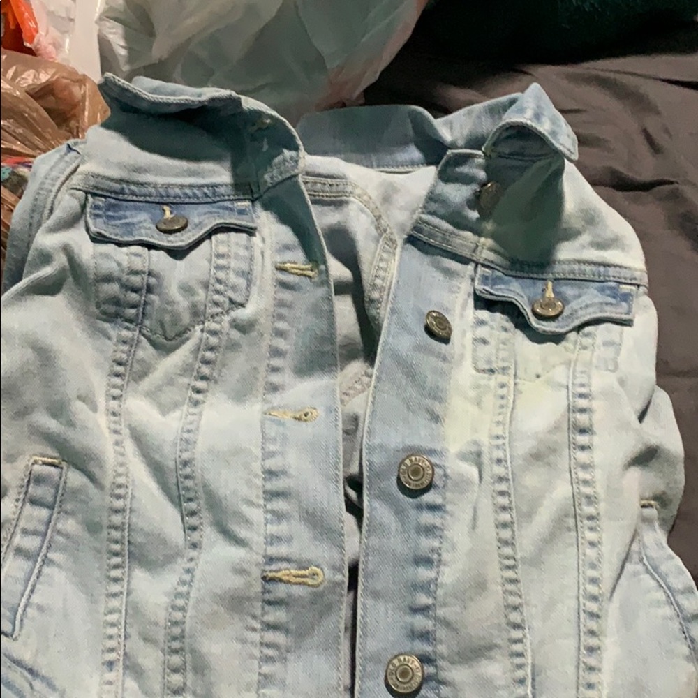 Light wash denim jacket